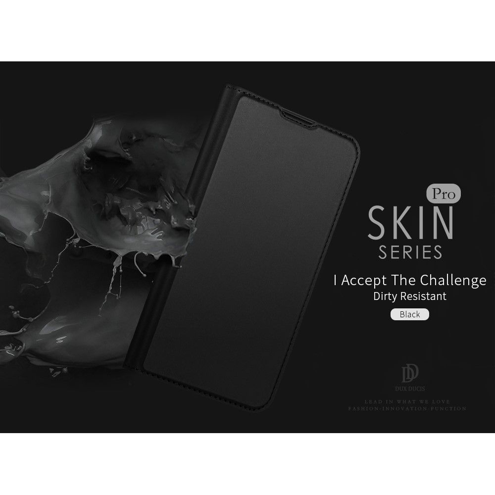 Тонкий Флип Чехол Книжка с Скрытым Магнитом и Отделением для Карты для Samsung Galaxy A01 Черный