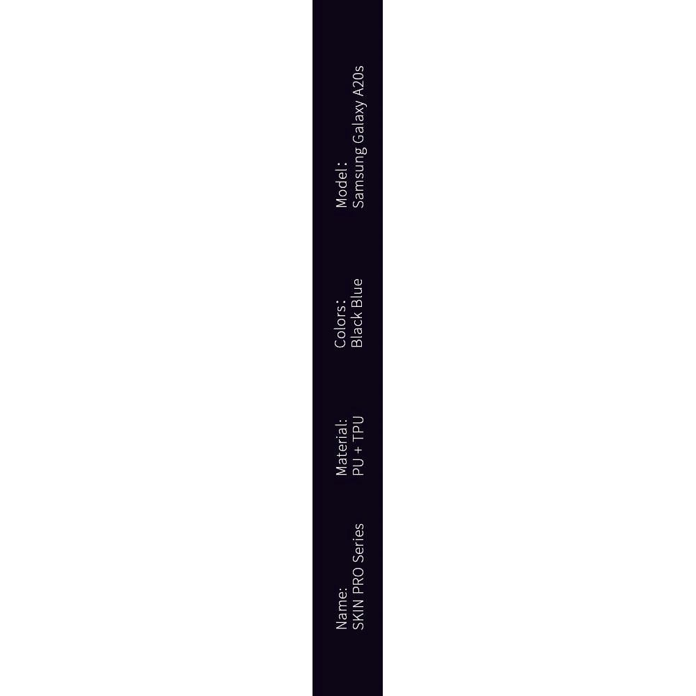 Тонкий Флип Чехол Книжка с Скрытым Магнитом и Отделением для Карты для Samsung Galaxy A20s Черный