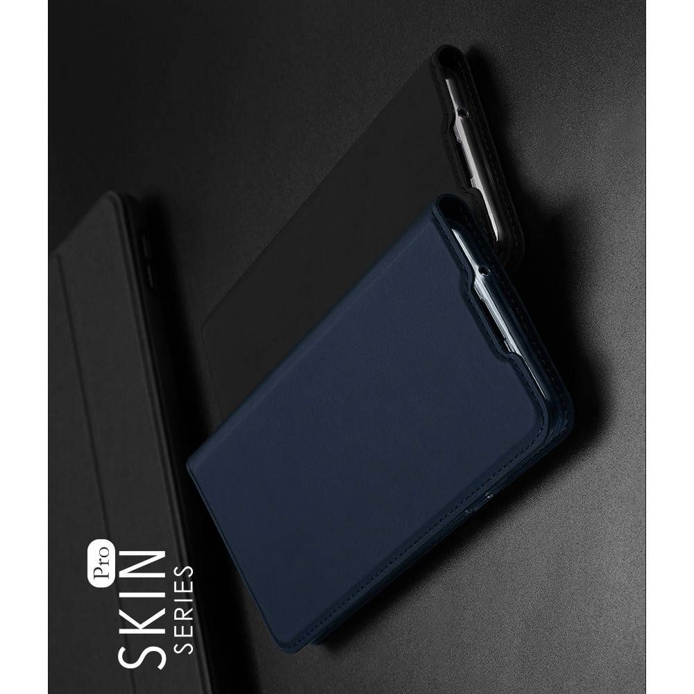 Тонкий Флип Чехол Книжка с Скрытым Магнитом и Отделением для Карты для Samsung Galaxy A20s Черный