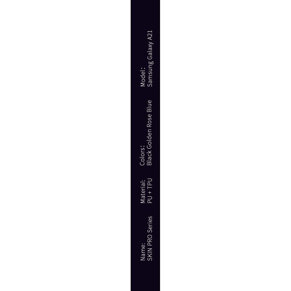 Тонкий Флип Чехол Книжка с Скрытым Магнитом и Отделением для Карты для Samsung Galaxy A21 Синий