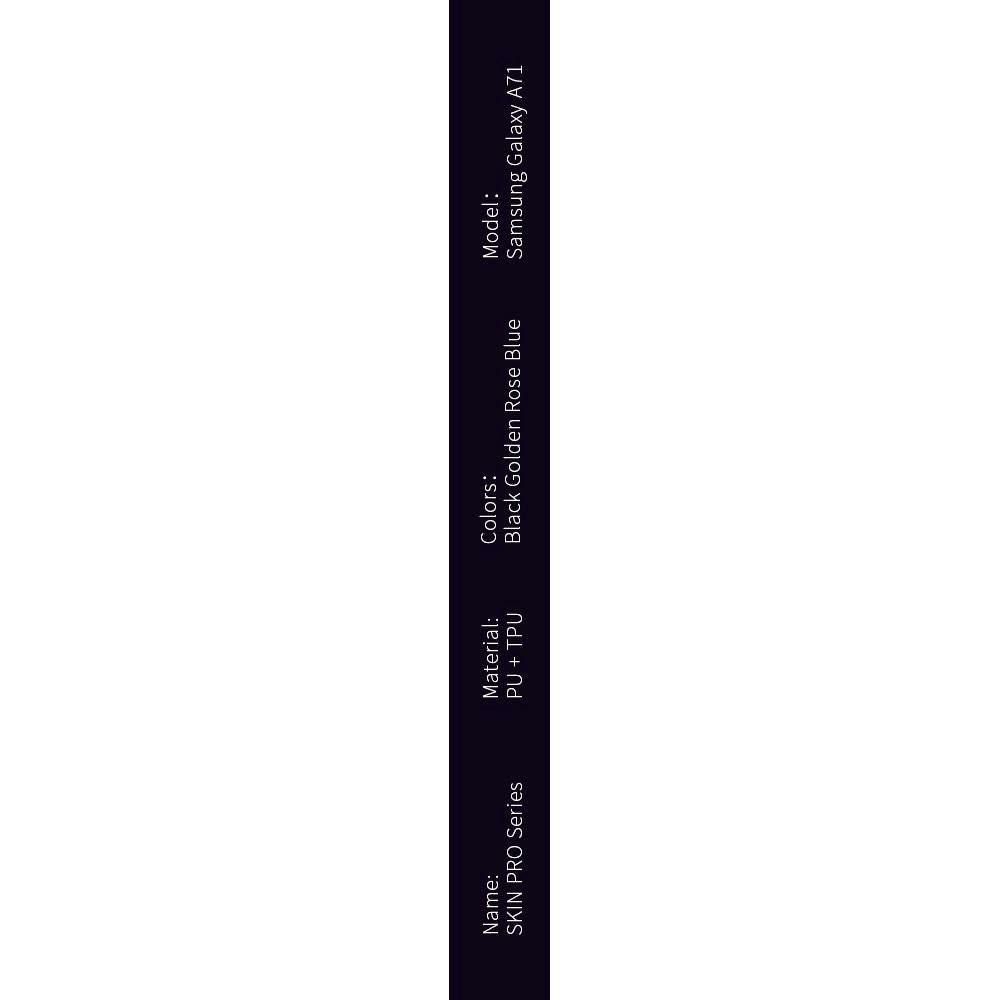 Тонкий Флип Чехол Книжка с Скрытым Магнитом и Отделением для Карты для Samsung Galaxy A71 Синий