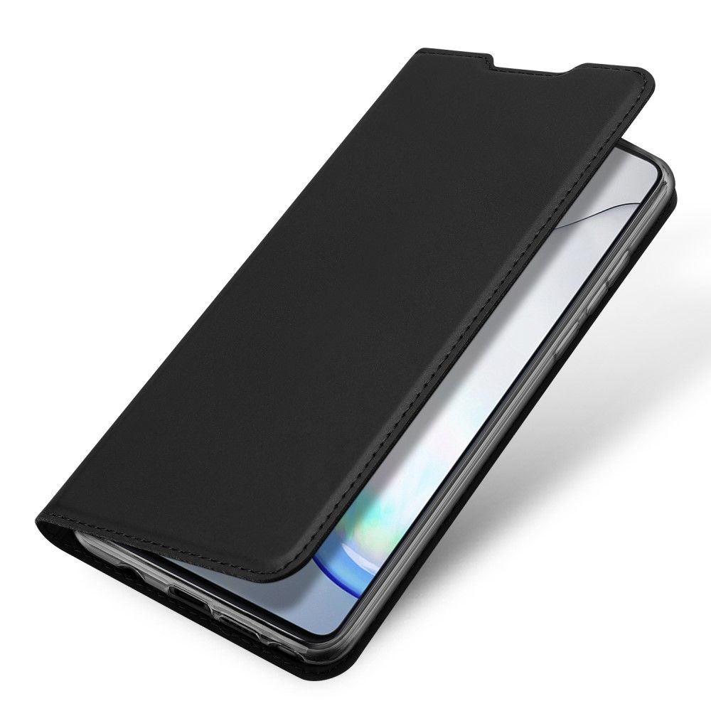 Тонкий Флип Чехол Книжка с Скрытым Магнитом и Отделением для Карты для Samsung Galaxy Note 10 Lite Черный