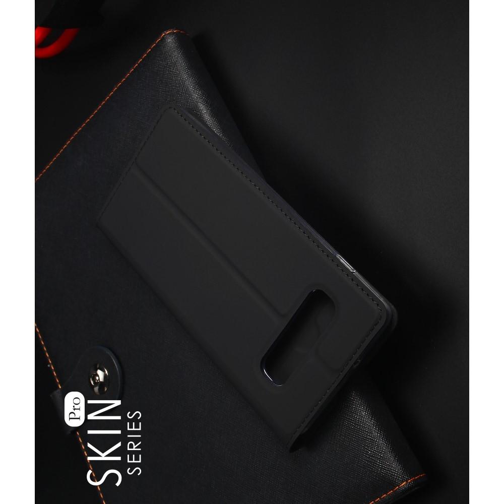 Тонкий Флип Чехол Книжка с Скрытым Магнитом и Отделением для Карты для Samsung Galaxy S10 5G Черный