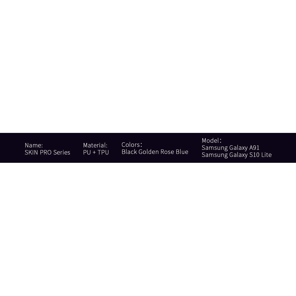 Тонкий Флип Чехол Книжка с Скрытым Магнитом и Отделением для Карты для Samsung Galaxy S10 Lite Синий