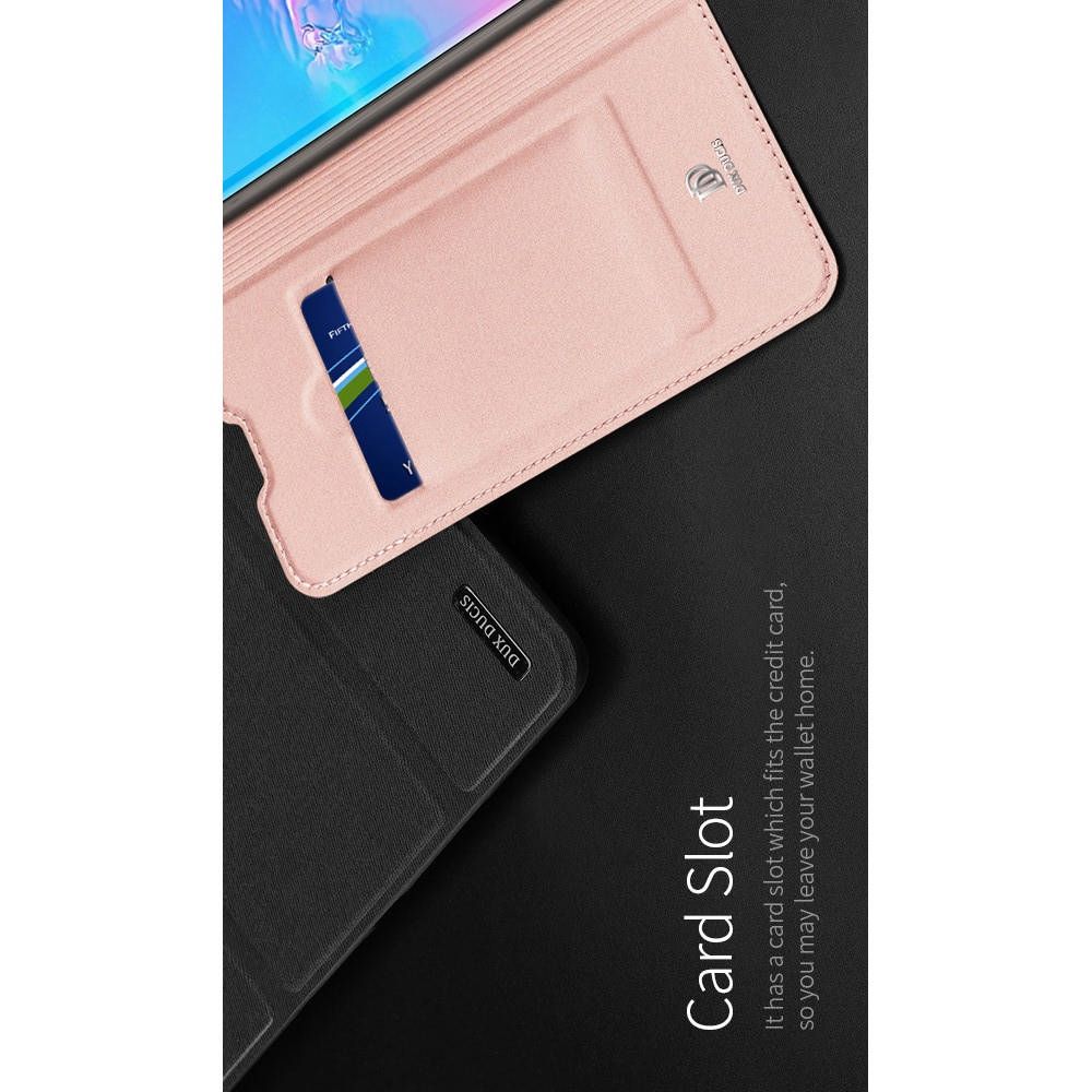 Тонкий Флип Чехол Книжка с Скрытым Магнитом и Отделением для Карты для Samsung Galaxy S20 Plus Розовый