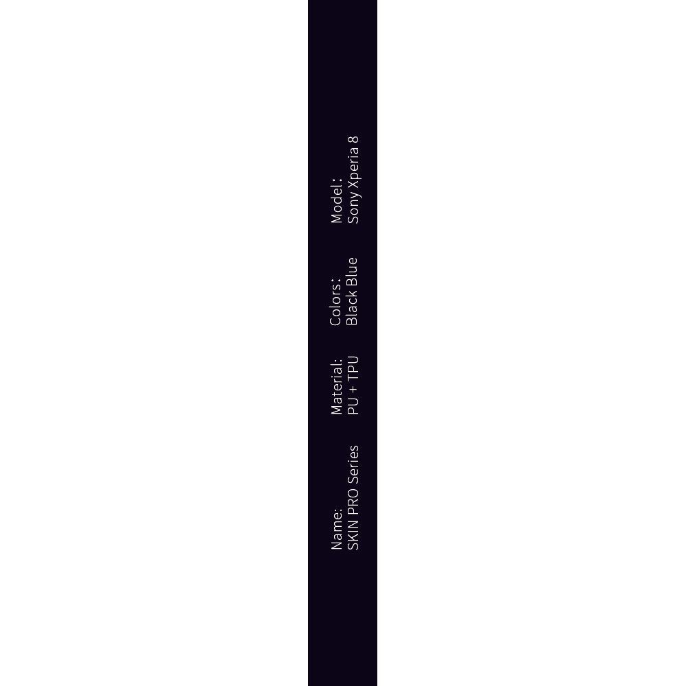 Тонкий Флип Чехол Книжка с Скрытым Магнитом и Отделением для Карты для Sony Xperia 8 Черный