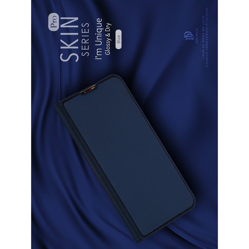 Тонкий Флип Чехол Книжка с Скрытым Магнитом и Отделением для Карты для Xiaomi Mi 10 / Mi 10 Pro / 10 Pro Синий