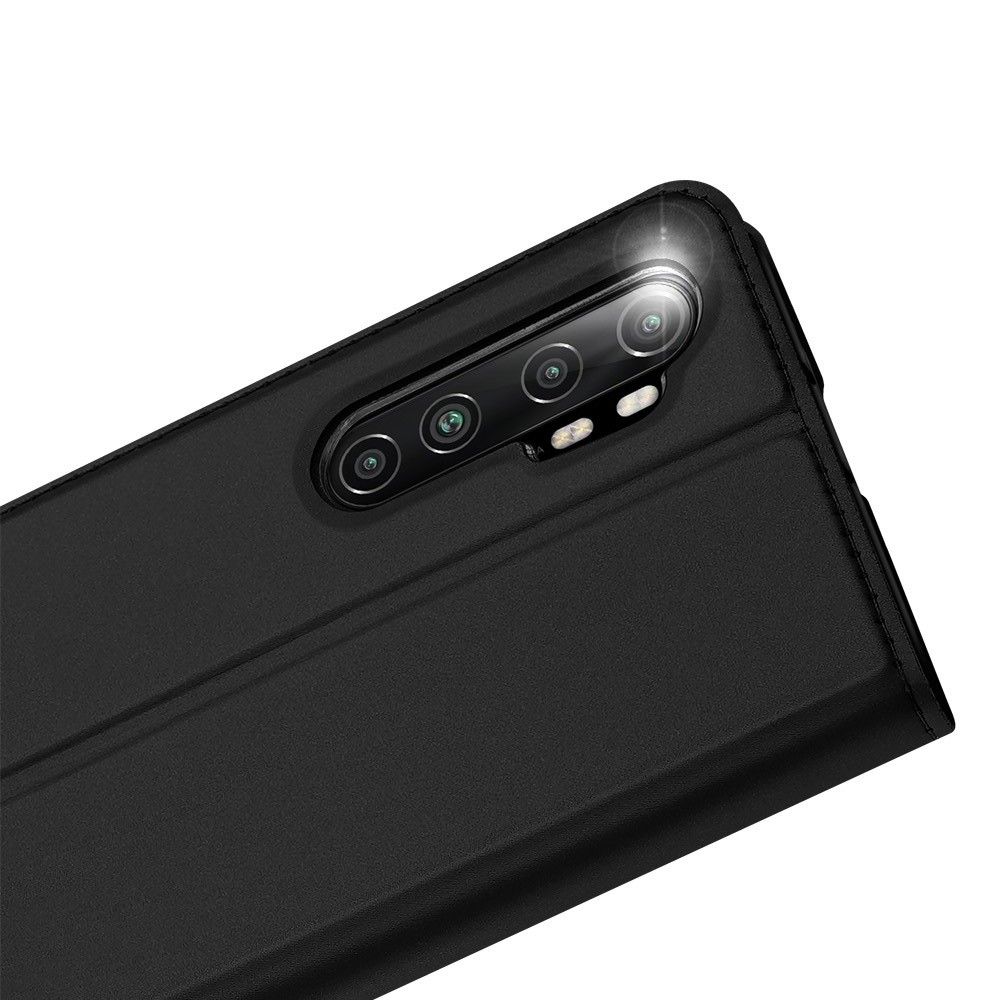 Тонкий Флип Чехол Книжка с Скрытым Магнитом и Отделением для Карты для Xiaomi Mi Note 10 Lite Черный