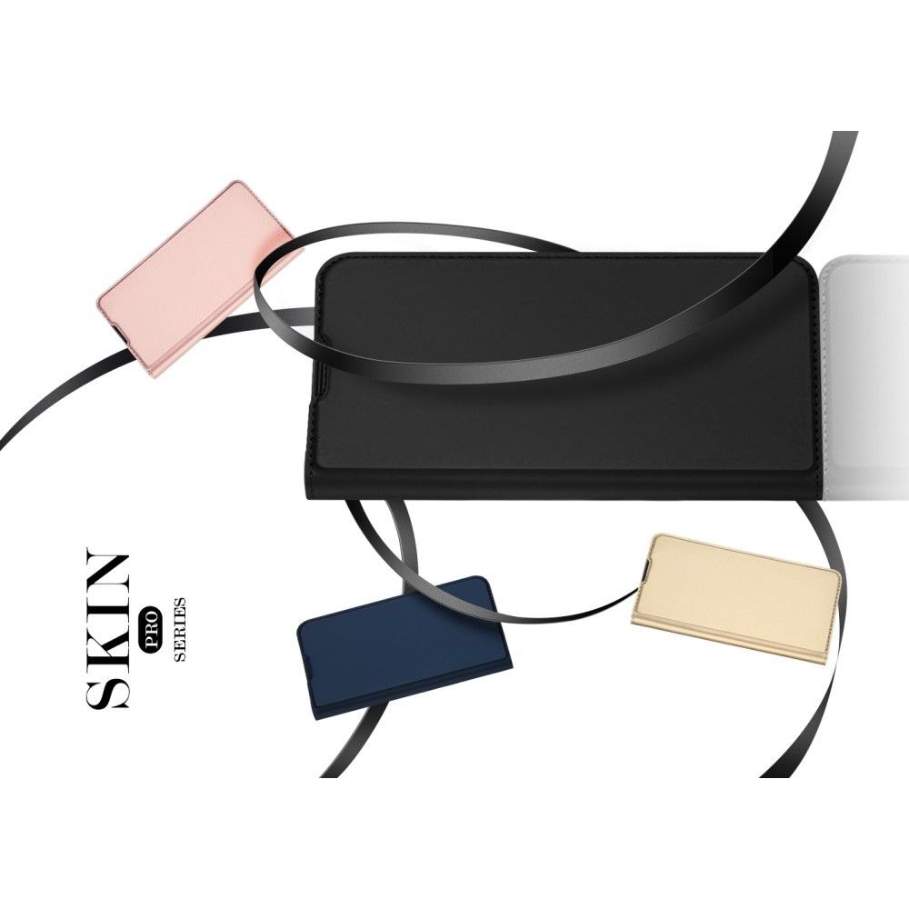 Тонкий Флип Чехол Книжка с Скрытым Магнитом и Отделением для Карты для Xiaomi Poco X3 NFC / X3 NFC Розовый