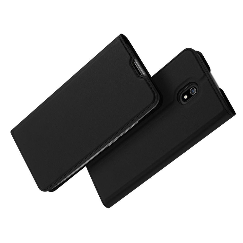 Тонкий Флип Чехол Книжка с Скрытым Магнитом и Отделением для Карты для Xiaomi Redmi 8A Черный