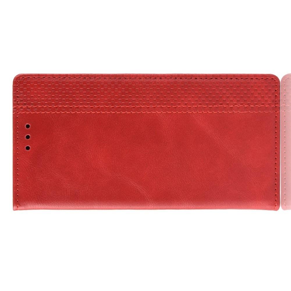 Тонкий Флип Чехол Книжка с Скрытым Магнитом и Отделением для Карты для Xiaomi Redmi Go Красный