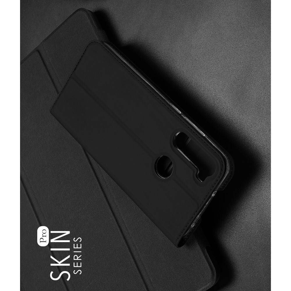 Тонкий Флип Чехол Книжка с Скрытым Магнитом и Отделением для Карты для Xiaomi Redmi Note 8T Черный