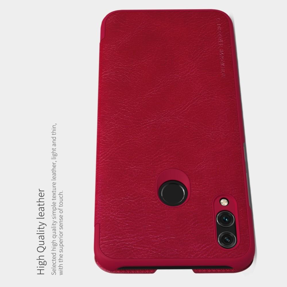 Тонкий Флип NILLKIN Qin Чехол Книжка для Huawei Honor 10 Lite Красный