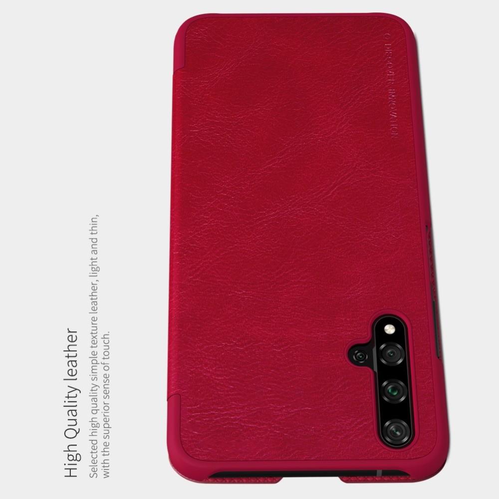 Тонкий Флип NILLKIN Qin Чехол Книжка для Huawei Nova 5T Красный