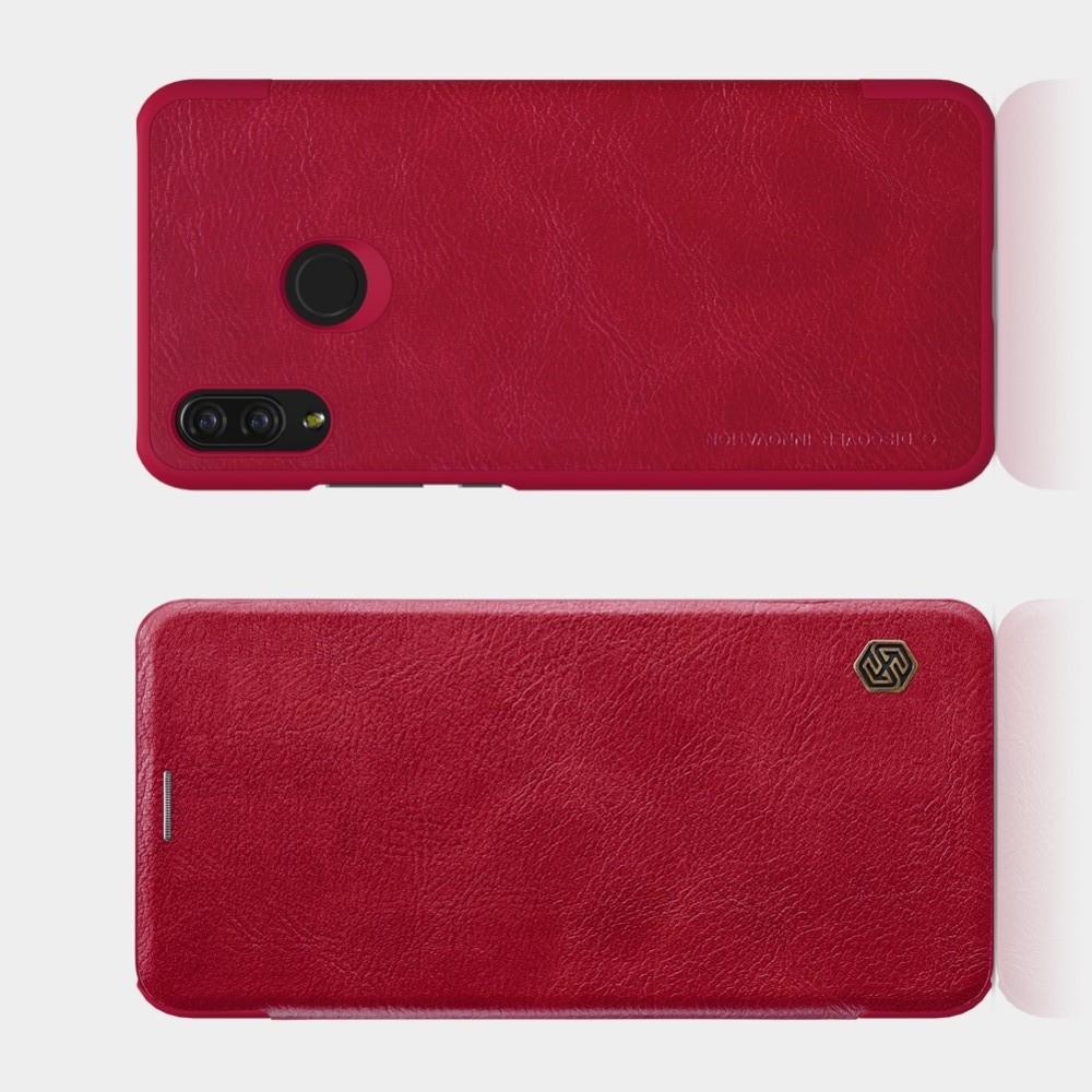 Тонкий Флип NILLKIN Qin Чехол Книжка для Huawei P smart+ / Nova 3i Красный