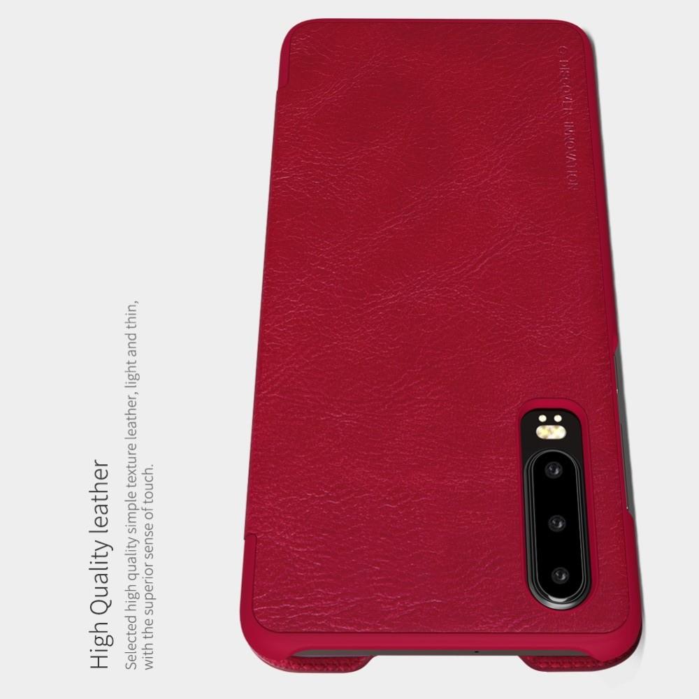 Тонкий Флип NILLKIN Qin Чехол Книжка для Huawei P30 Красный