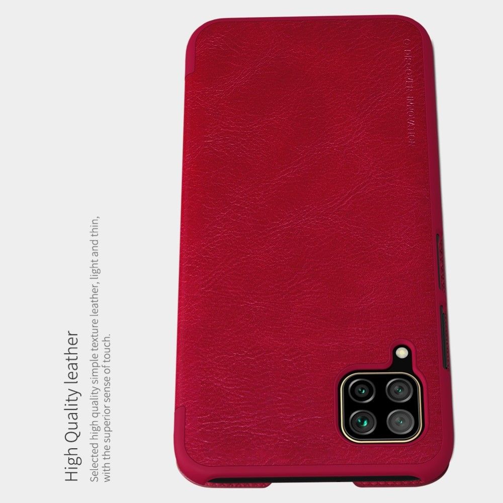 Тонкий Флип NILLKIN Qin Чехол Книжка для Huawei P40 Lite Красный