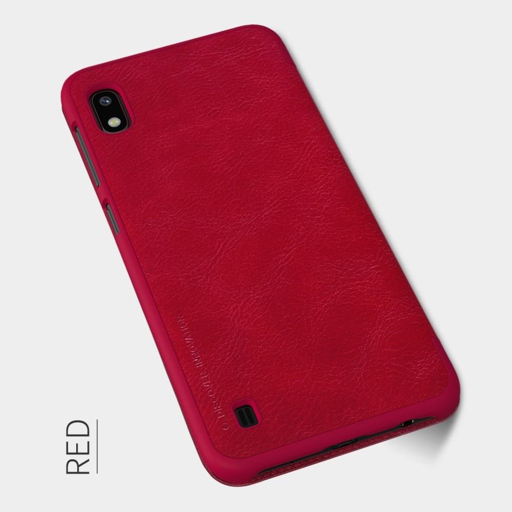 Тонкий Флип NILLKIN Qin Чехол Книжка для Samsung Galaxy A10 Красный