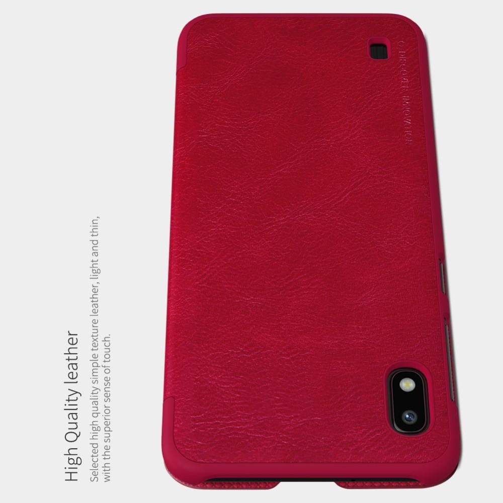 Тонкий Флип NILLKIN Qin Чехол Книжка для Samsung Galaxy A10 Красный