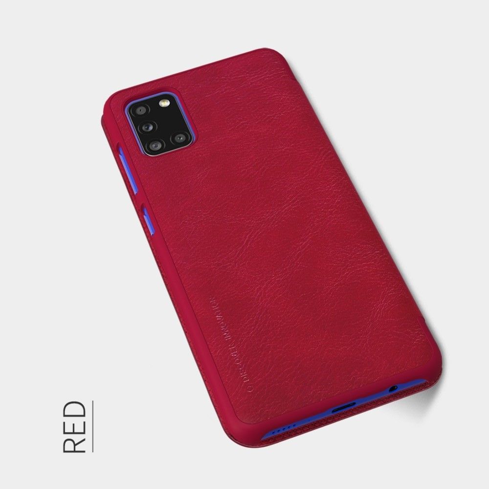 Тонкий Флип NILLKIN Qin Чехол Книжка для Samsung Galaxy A31 Красный