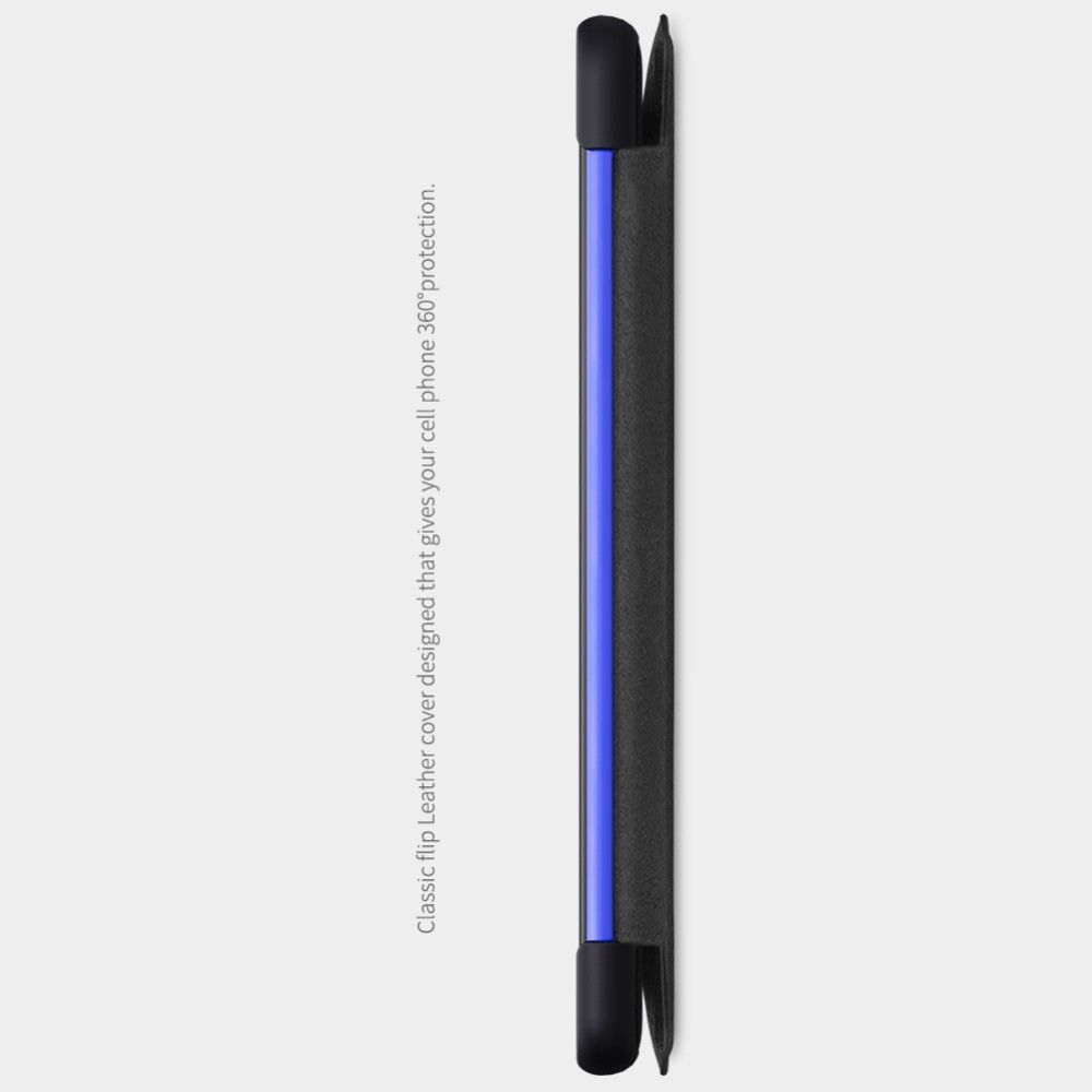 Тонкий Флип NILLKIN Qin Чехол Книжка для Samsung Galaxy A31 Коричневый