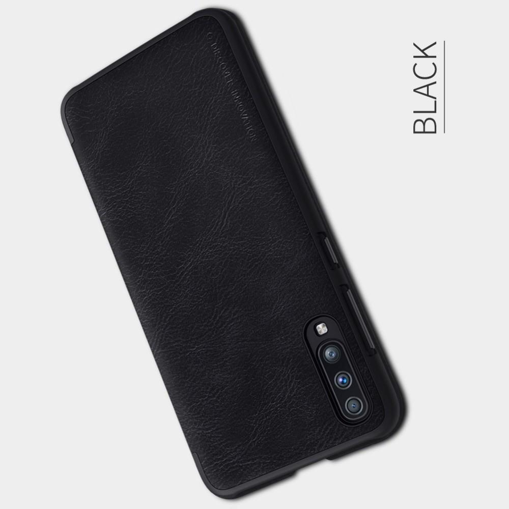 Тонкий Флип NILLKIN Qin Чехол Книжка для Samsung Galaxy A70 Черный - CatCase