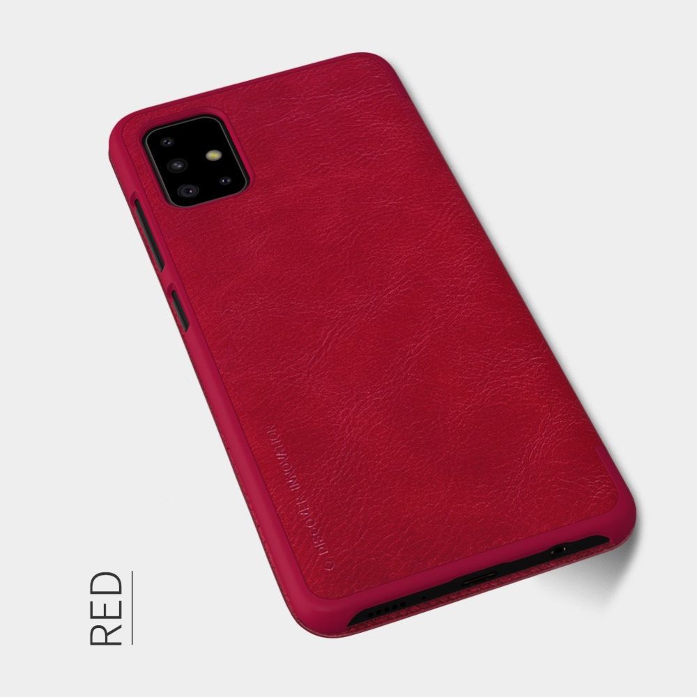 Тонкий Флип NILLKIN Qin Чехол Книжка для Samsung Galaxy A71 Красный