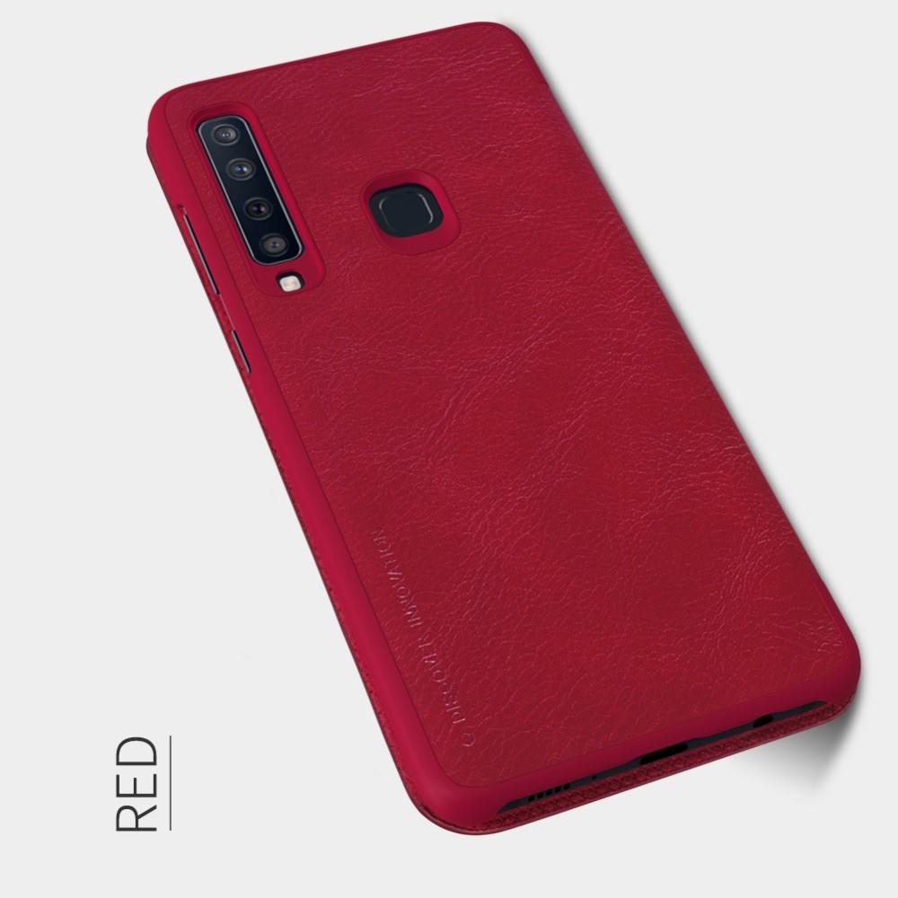 Тонкий Флип NILLKIN Qin Чехол Книжка для Samsung Galaxy A9 2018 SM-A920F Красный