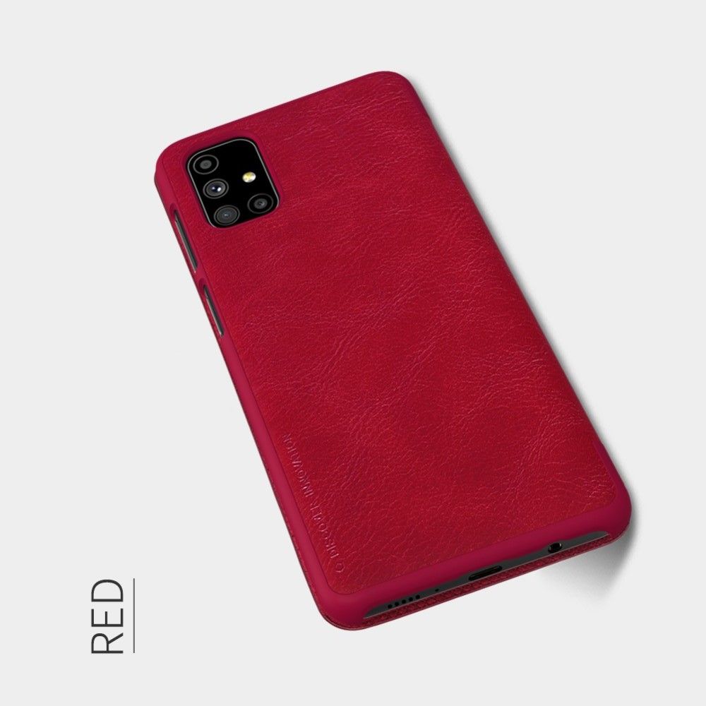 Тонкий Флип NILLKIN Qin Чехол Книжка для Samsung Galaxy M51 Красный