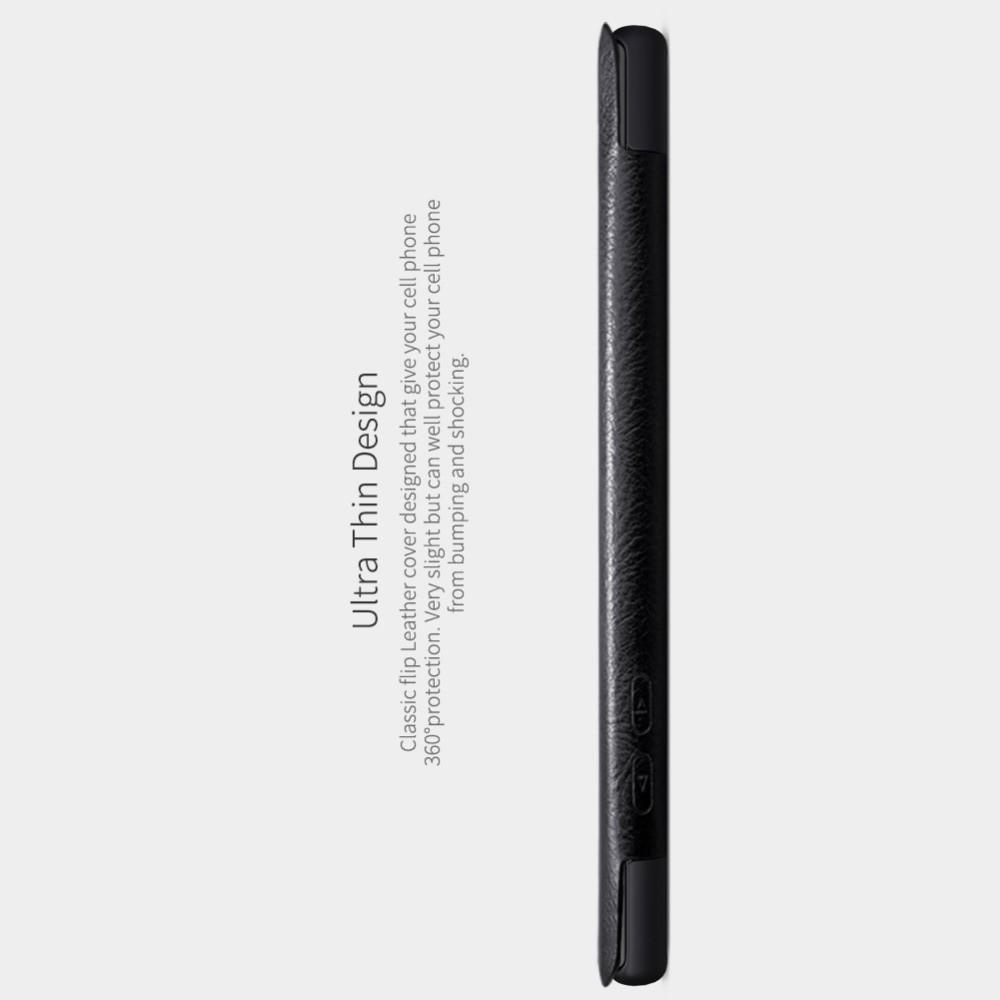 Тонкий Флип NILLKIN Qin Чехол Книжка для Samsung Galaxy Note 10 Коричневый