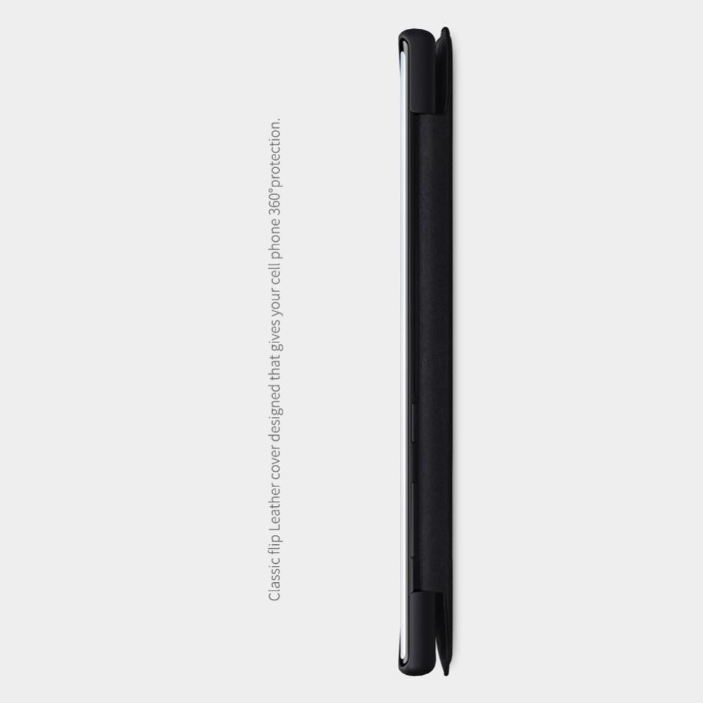 Тонкий Флип NILLKIN Qin Чехол Книжка для Samsung Galaxy Note 10 Коричневый
