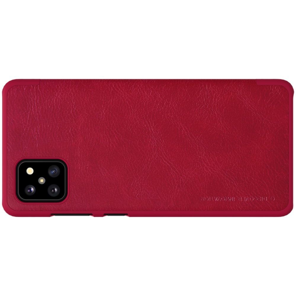 Тонкий Флип NILLKIN Qin Чехол Книжка для Samsung Galaxy Note 10 Lite Красный