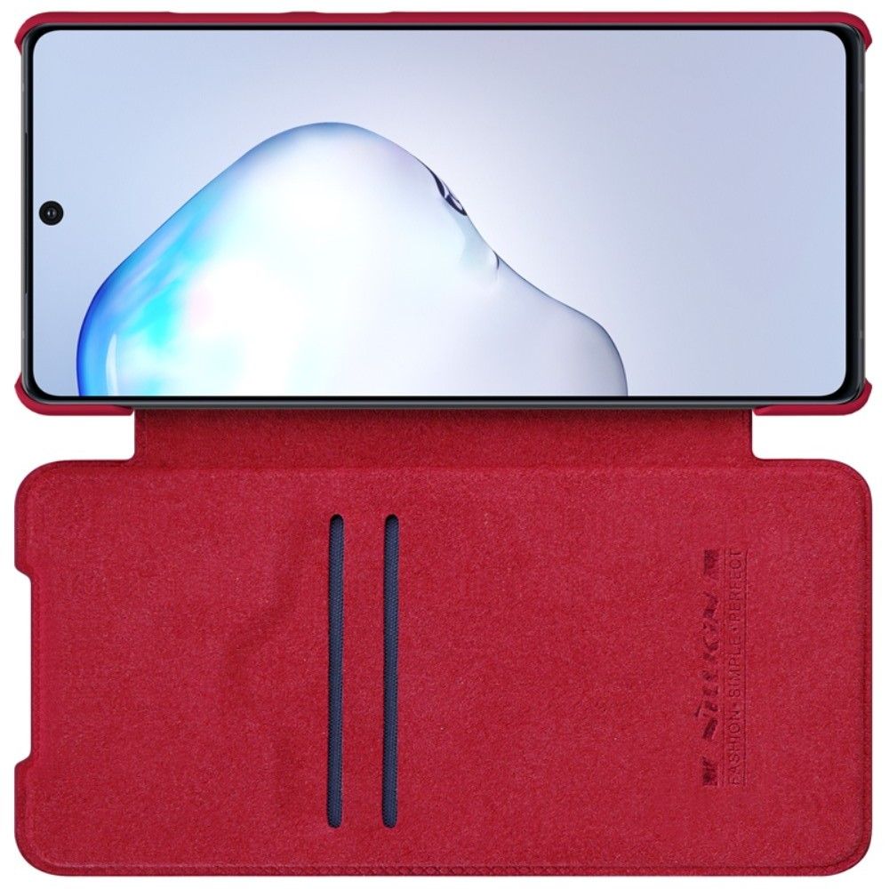 Тонкий Флип NILLKIN Qin Чехол Книжка для Samsung Galaxy Note 20 Красный