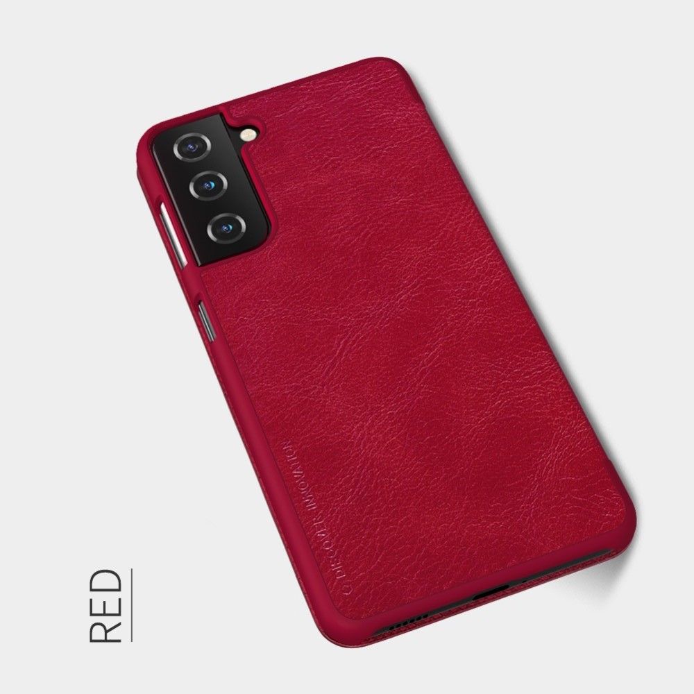 Тонкий Флип NILLKIN Qin Чехол Книжка для Samsung Galaxy S21 Красный