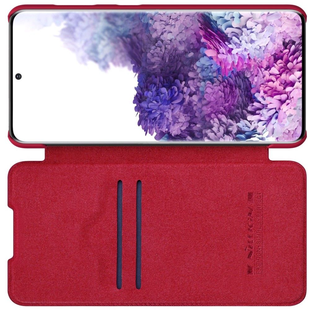 Тонкий Флип NILLKIN Qin Чехол Книжка для Samsung Galaxy S21 Красный