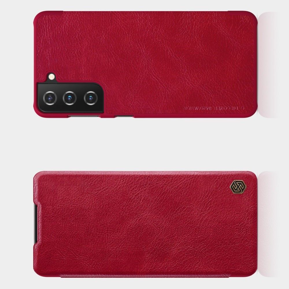 Тонкий Флип NILLKIN Qin Чехол Книжка для Samsung Galaxy S21 Plus / S21+ Красный