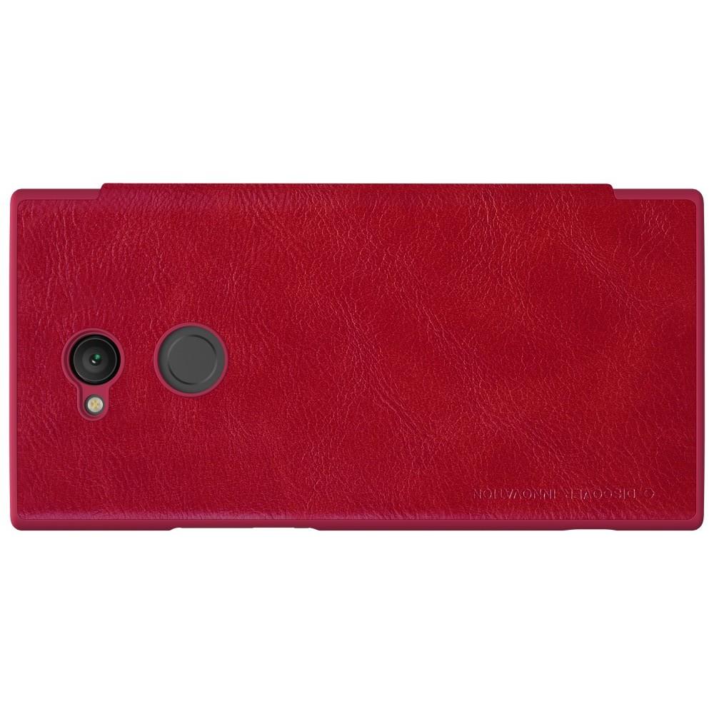 Тонкий Флип NILLKIN Qin Чехол Книжка для Sony Xperia XA2 Красный