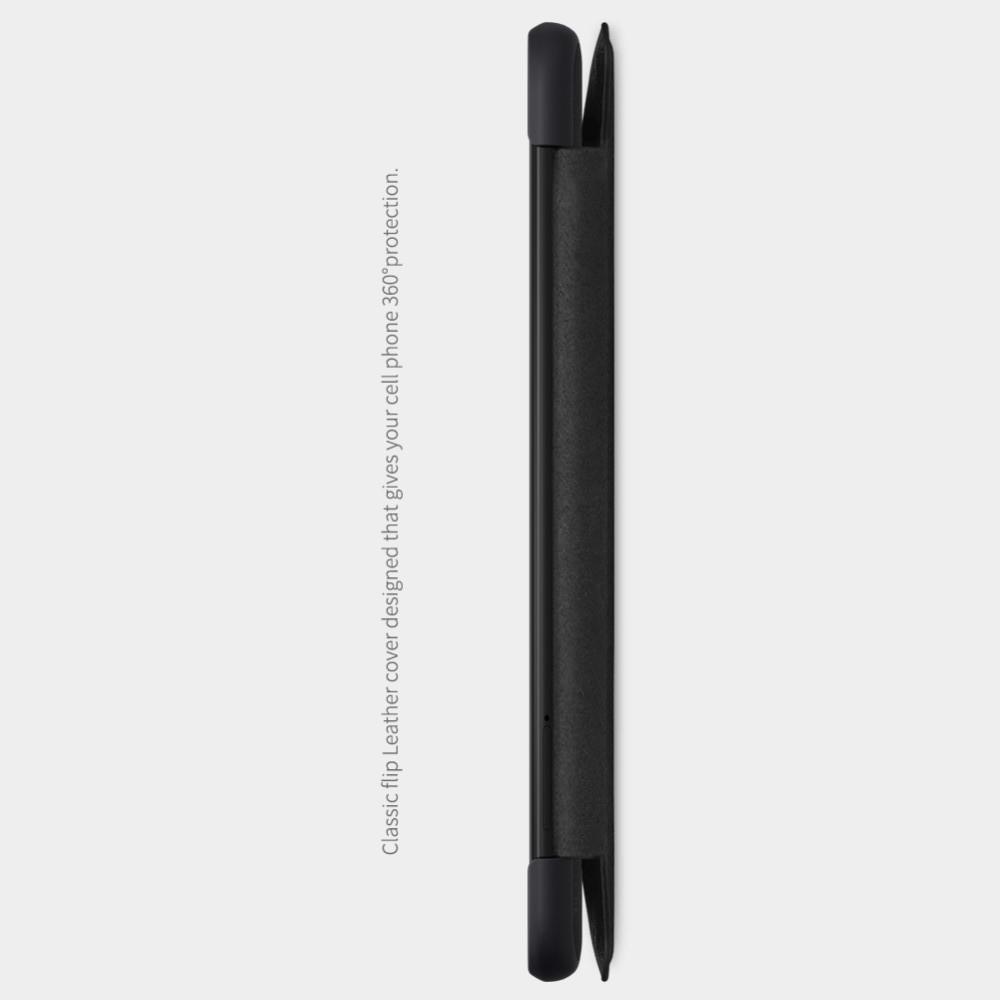 Тонкий Флип NILLKIN Qin Чехол Книжка для Xiaomi Mi 9 Lite Коричневый