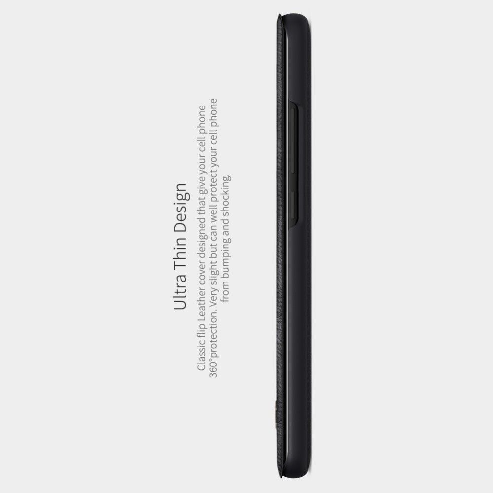 Тонкий Флип NILLKIN Qin Чехол Книжка для Xiaomi Mi Note 10 Lite Черный