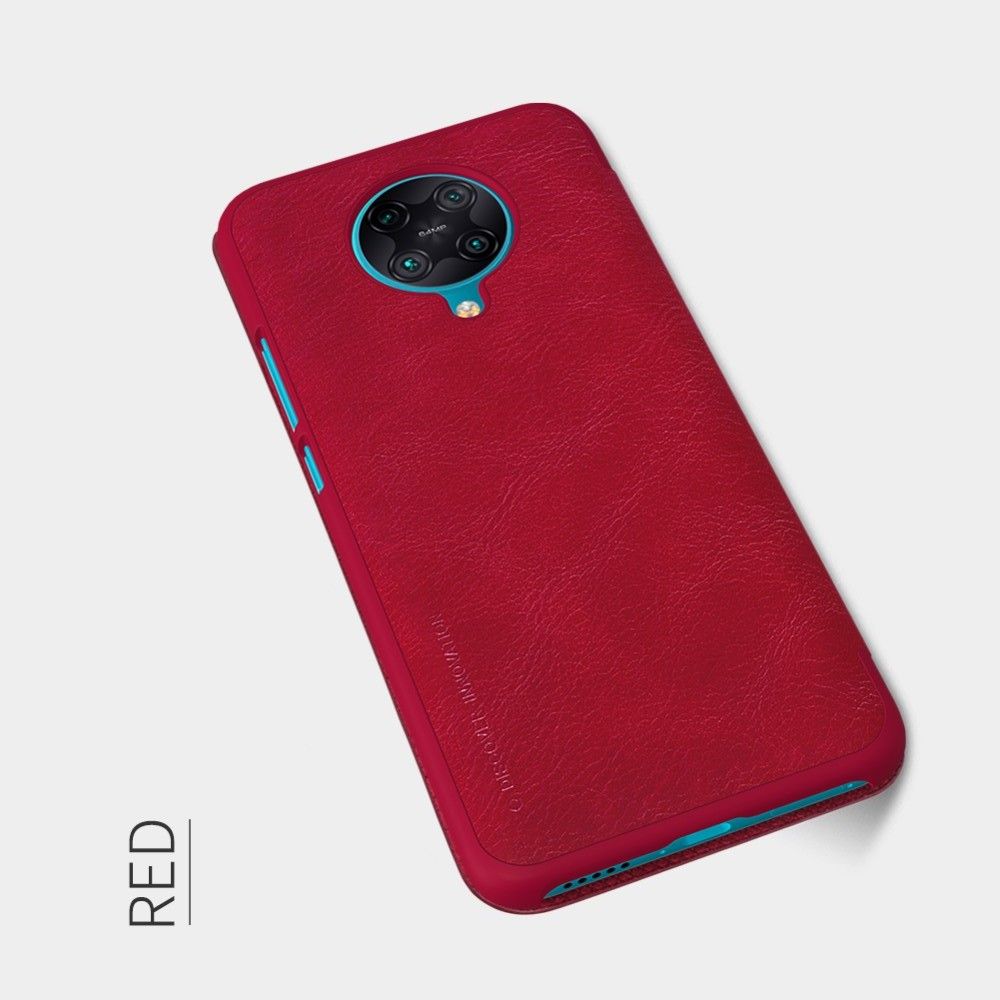 Тонкий Флип NILLKIN Qin Чехол Книжка для Xiaomi Poco F2 Pro Красный