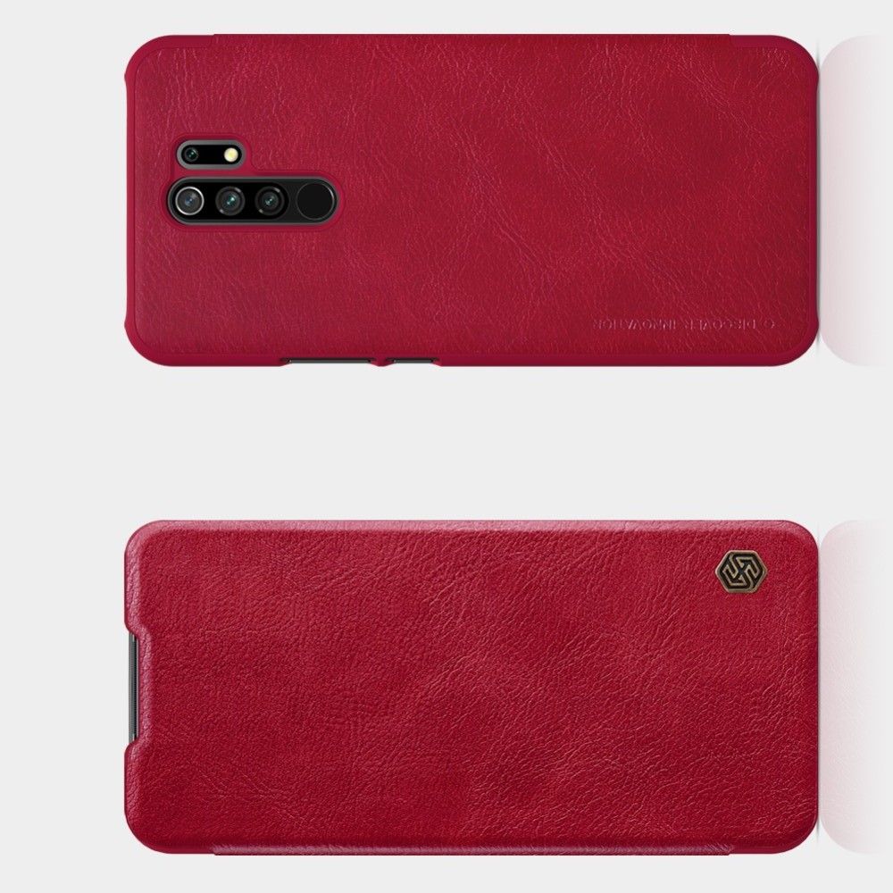 Тонкий Флип NILLKIN Qin Чехол Книжка для Xiaomi Redmi 9 Красный