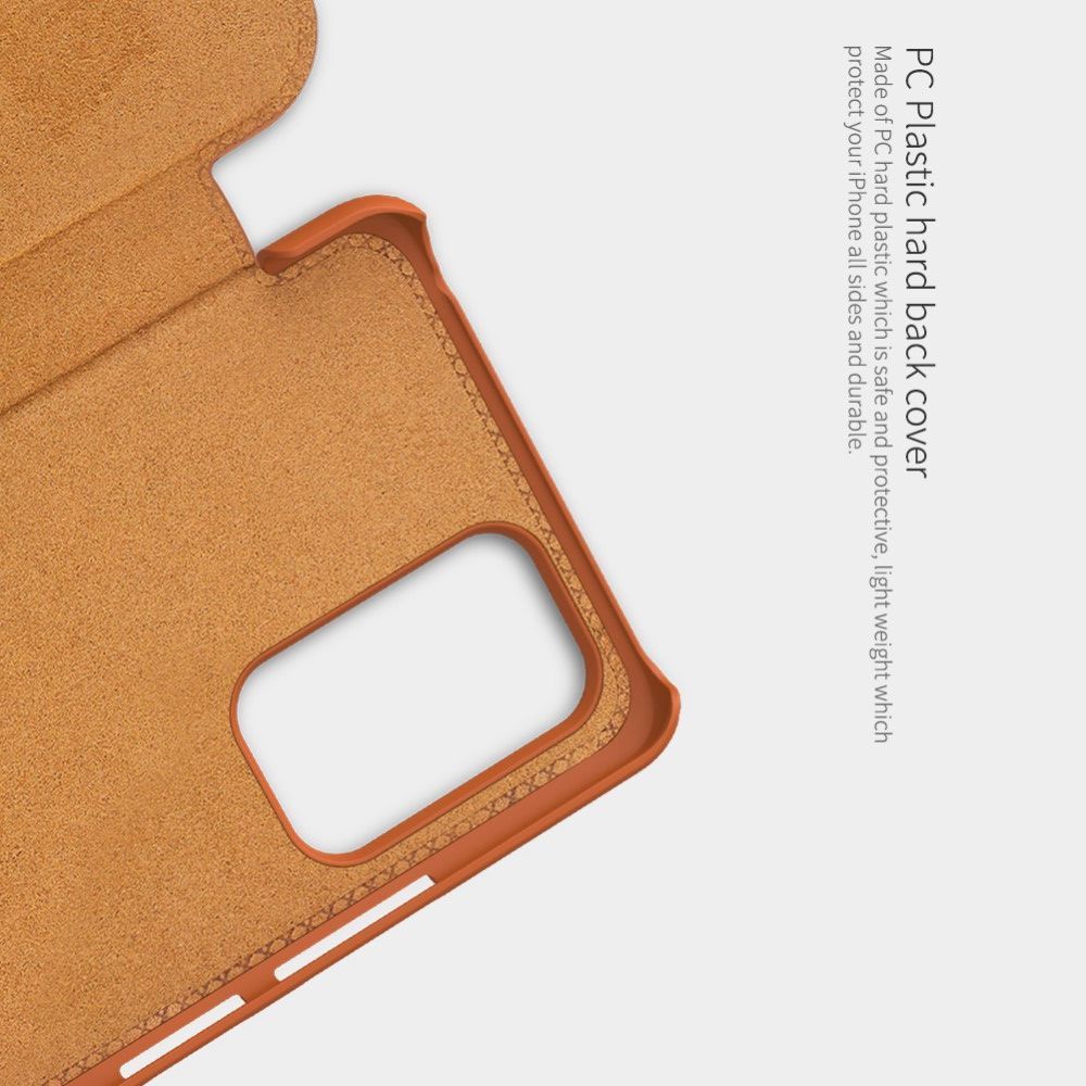Тонкий Флип NILLKIN Qin Чехол Книжка для Xiaomi Redmi Note 10 Pro Красный
