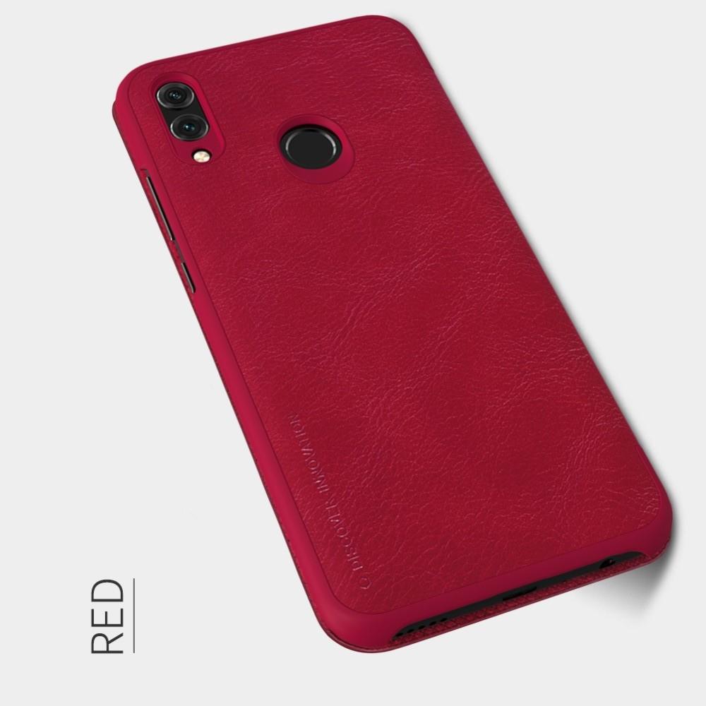 Тонкий Флип NILLKIN Qin Чехол Книжка для Xiaomi Redmi Note 7 / Note 7 Pro Красный