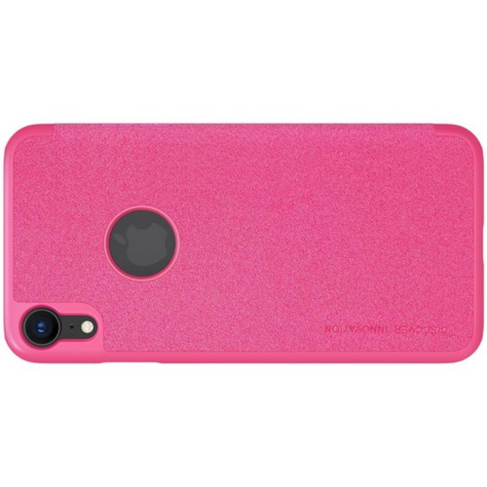 Тонкий Флип NILLKIN Sparkle Горизонтальный Боковой Чехол Книжка для iPhone XR Розовый