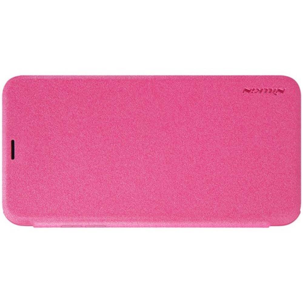 Тонкий Флип NILLKIN Sparkle Горизонтальный Боковой Чехол Книжка для iPhone XS Max Розовый