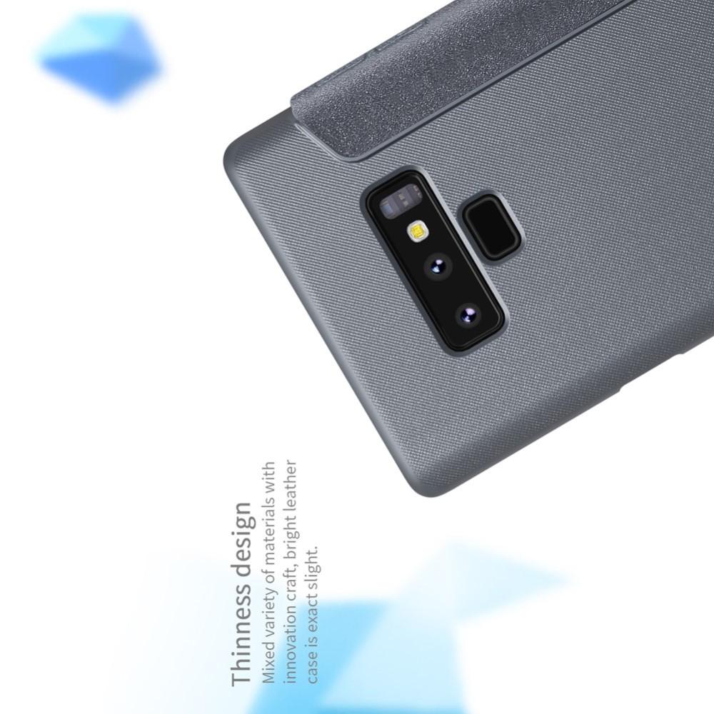 Тонкий Флип NILLKIN Sparkle Горизонтальный Боковой Чехол Книжка для Samsung Galaxy Note 9 Серый
