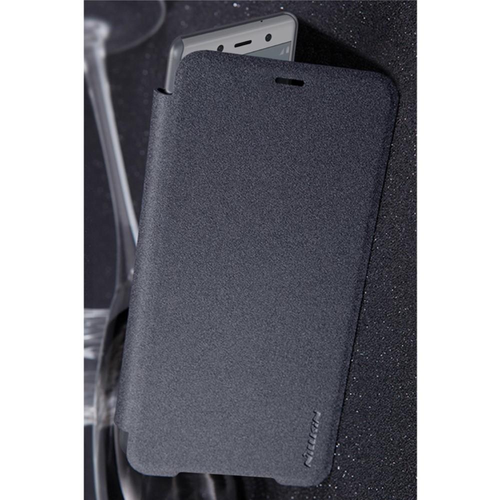 Тонкий Флип NILLKIN Sparkle Горизонтальный Боковой Чехол Книжка для Sony Xperia XZ2 Compact Серый