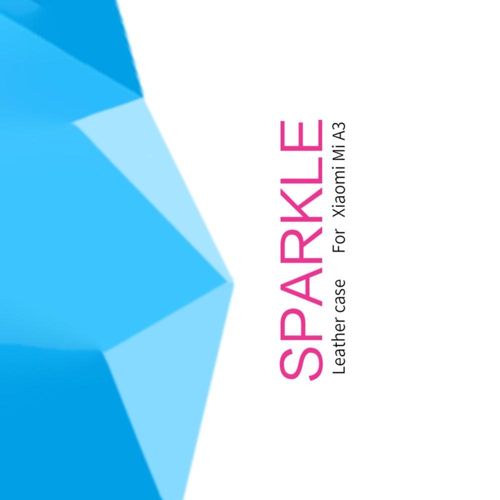 Тонкий Флип NILLKIN Sparkle Горизонтальный Боковой Чехол Книжка для Xiaomi Mi A3 Серый