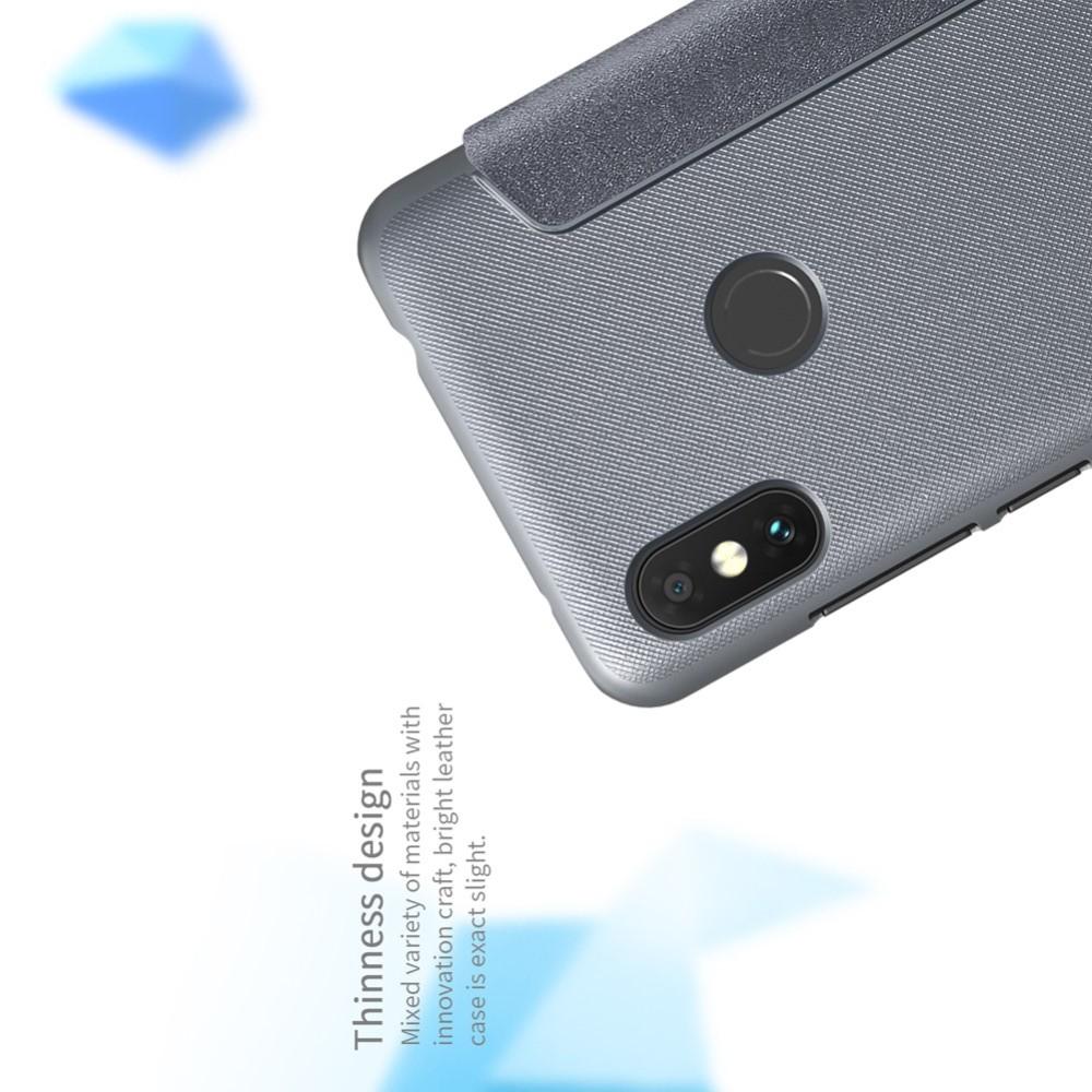 Тонкий Флип NILLKIN Sparkle Горизонтальный Боковой Чехол Книжка для Xiaomi Redmi Note 6 / Note 6 Pro Серый