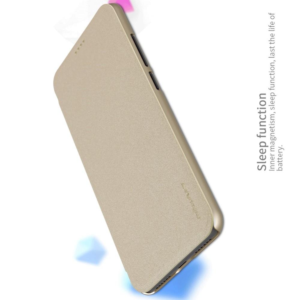 Тонкий Флип NILLKIN Sparkle Горизонтальный Боковой Чехол Книжка для Xiaomi Redmi Note 6 / Note 6 Pro Золотой